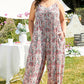 Paisley Print Sleeveless V Neck Jogger Jumpsuit