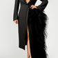 Black Side Tulle Detail Dress Jacket