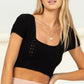 “Daydream” Lace-Up Top
