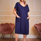 Round Neck Short Sleeve Lounge Dress