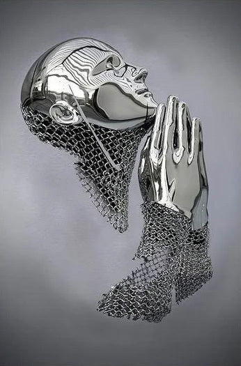 Metal Statue Art Canvas V2