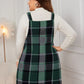 Honey Plaid Wide Strap Overall Dress