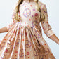 Flower Child 3/4 Sleeve Pocket Twirl Dress