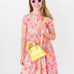 Neon Yellow Glitter Girl's Crossbody Purse