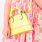 Neon Yellow Glitter Girl's Crossbody Purse