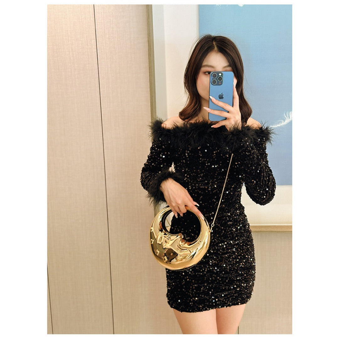 Acrylic Moon Shaped Bag