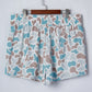 Multicolour Camouflage Elastic Waist Athleisure Shorts