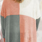 Color Block Round Neck Sweater
