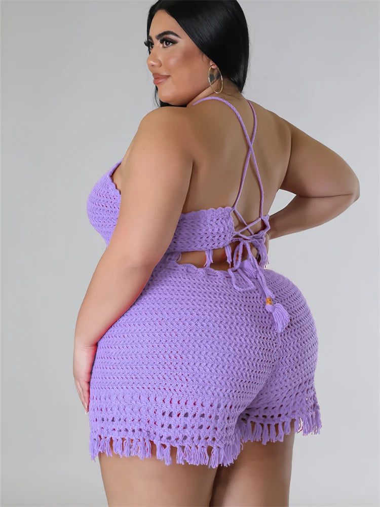 “Vacation Time” Crop Top and Shorts Set