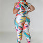 Printed Two Piece Leggings Set