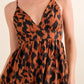 Leopard Print Plunge Maxi Dress