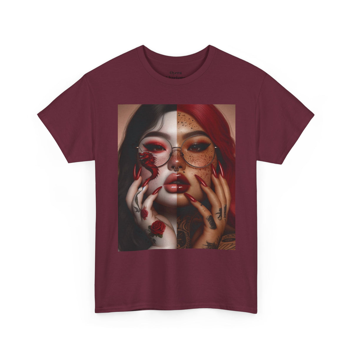 Surreal Split Face Art T-Shirt