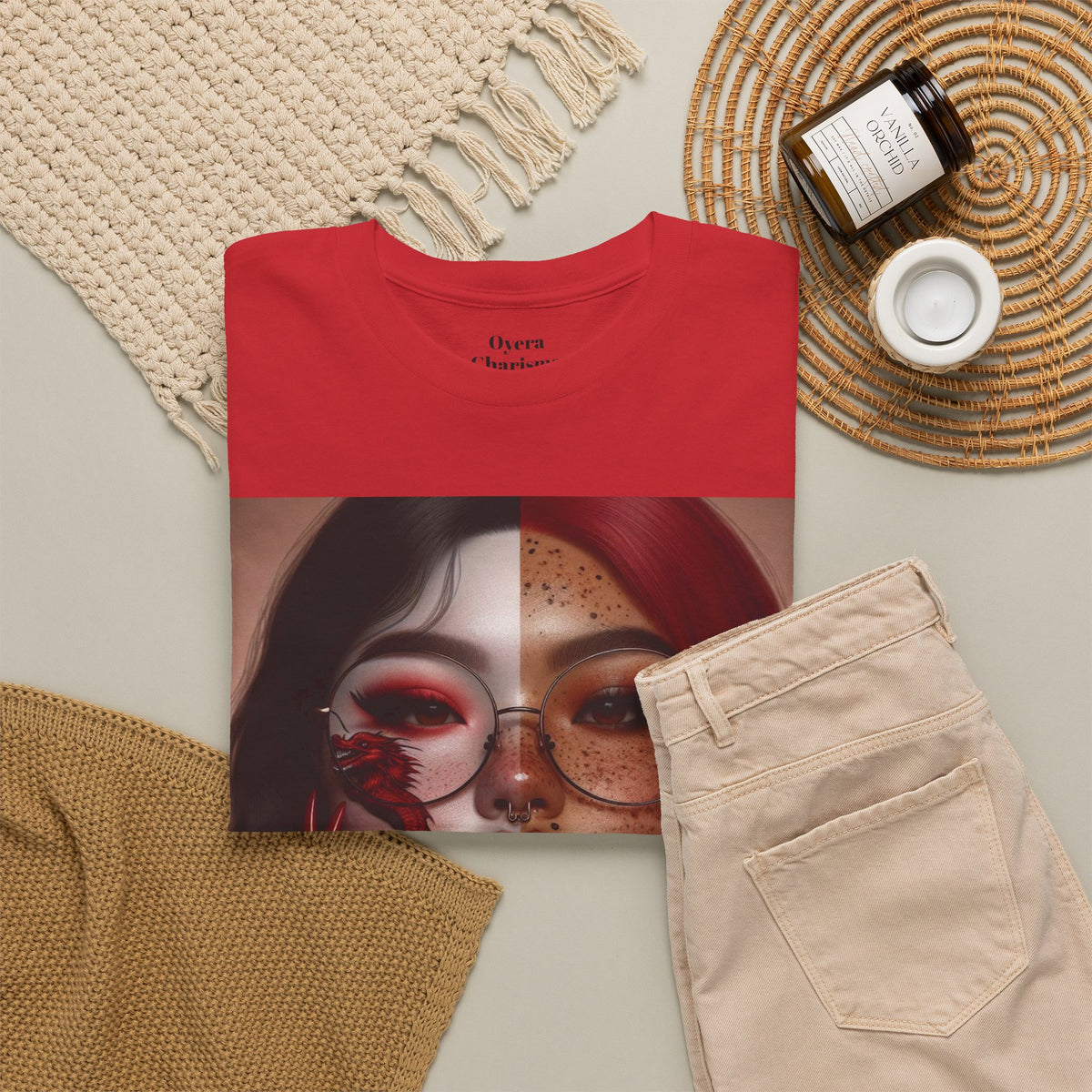 Surreal Split Face Art T-Shirt