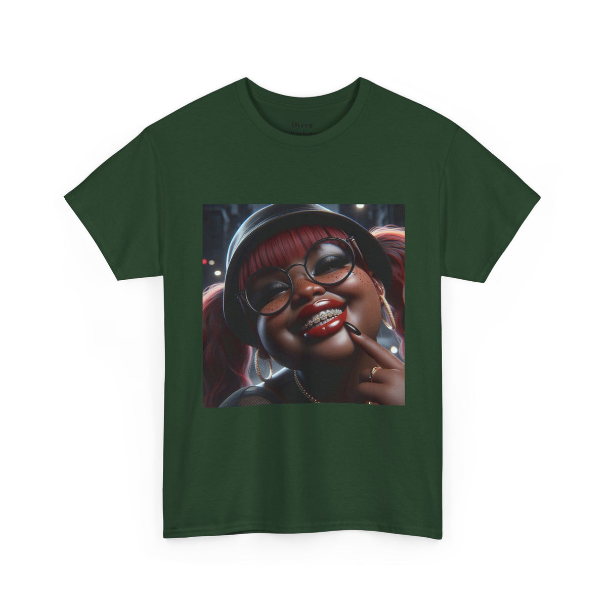 Graphic Tee — Smiling Afro Girl Portrait Shirt