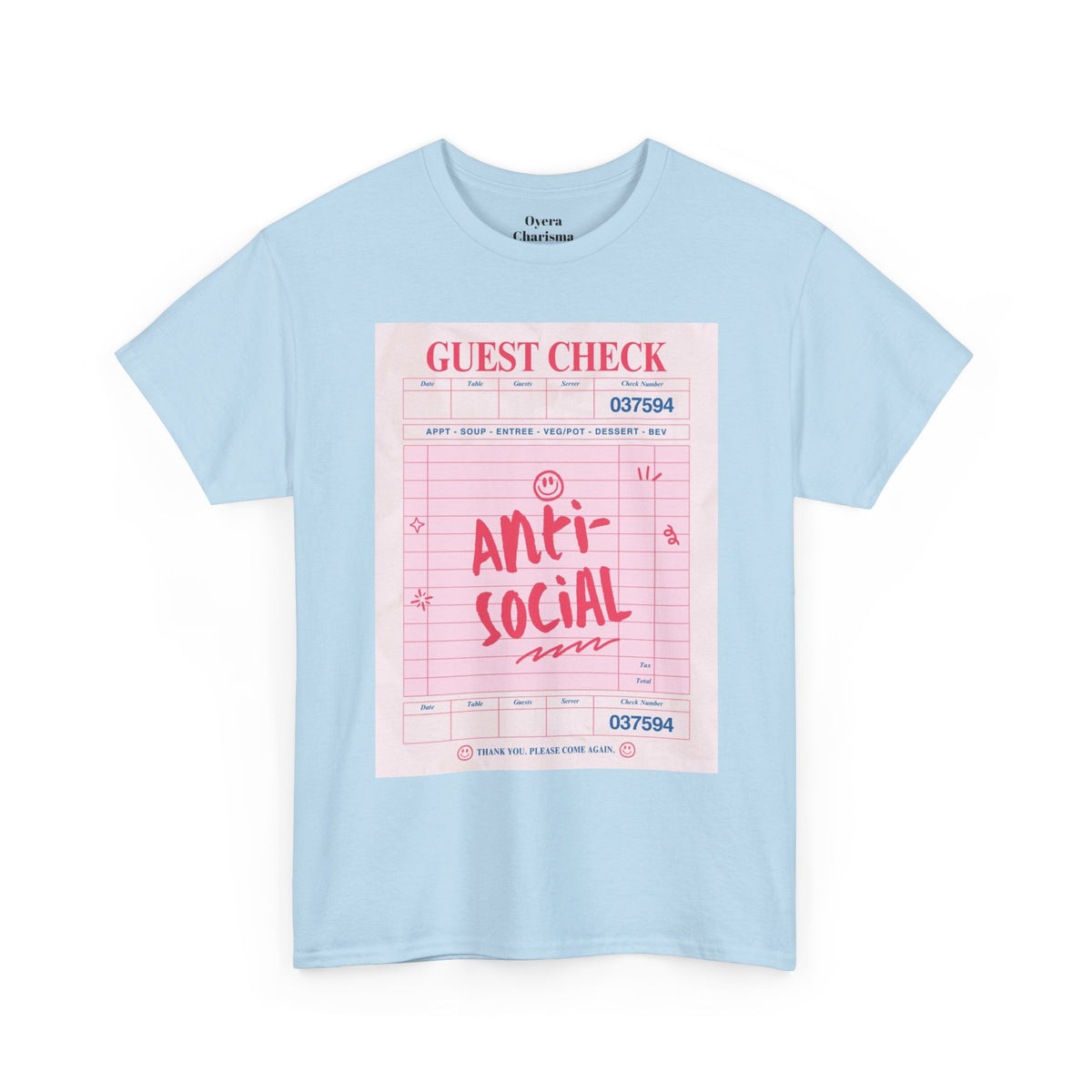 Anti-Social Guest Check T-Shirt
