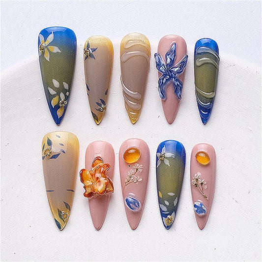 Handmade Nail Wear Nail Art Reusable Press on Nails