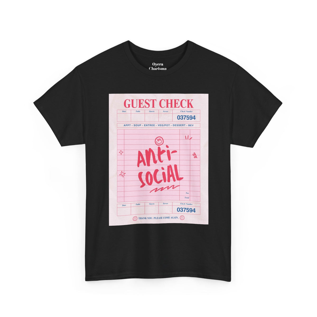 Anti-Social Guest Check T-Shirt