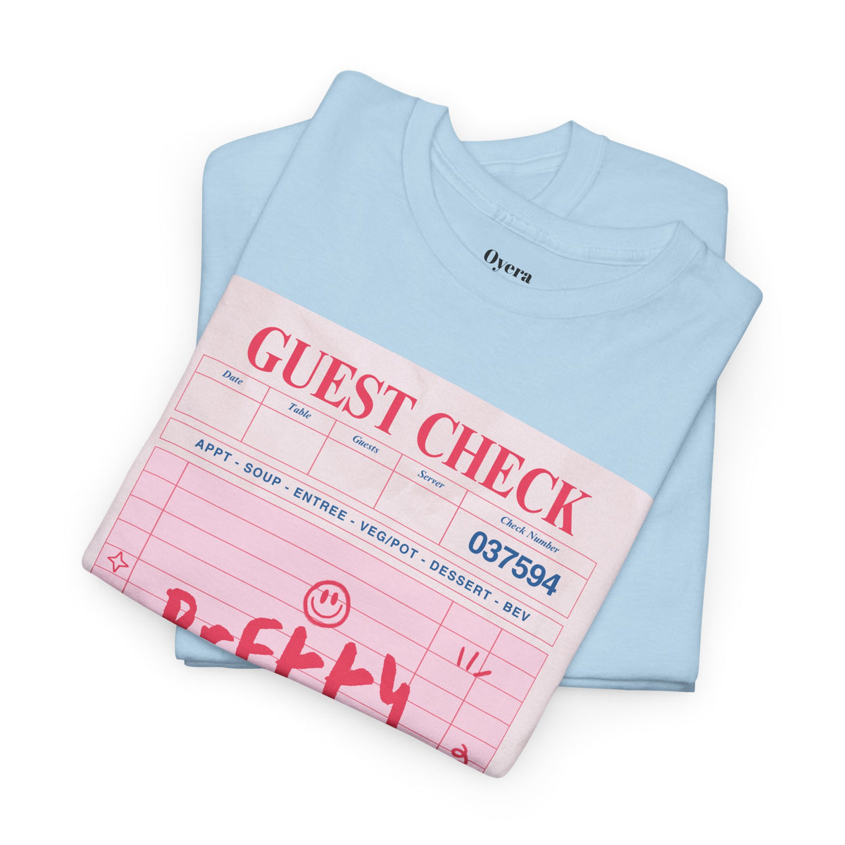 Pretty Curvy Girl Tee — Pink Guest Check Graphic Shirt