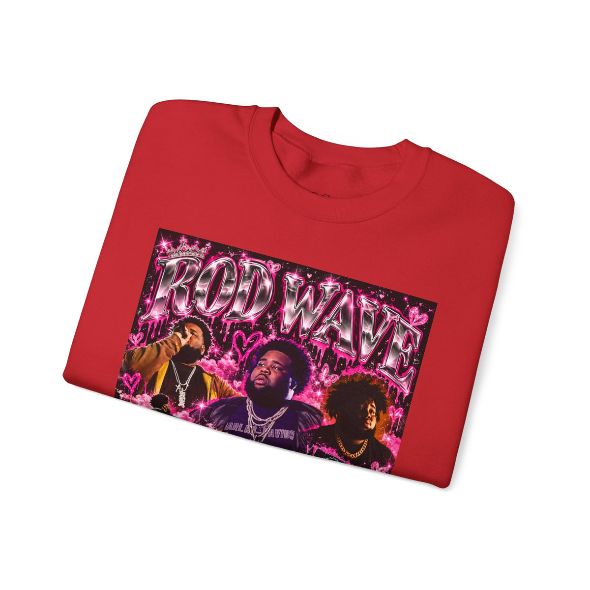“Rod Wave” Pink Crewneck Sweatshirt