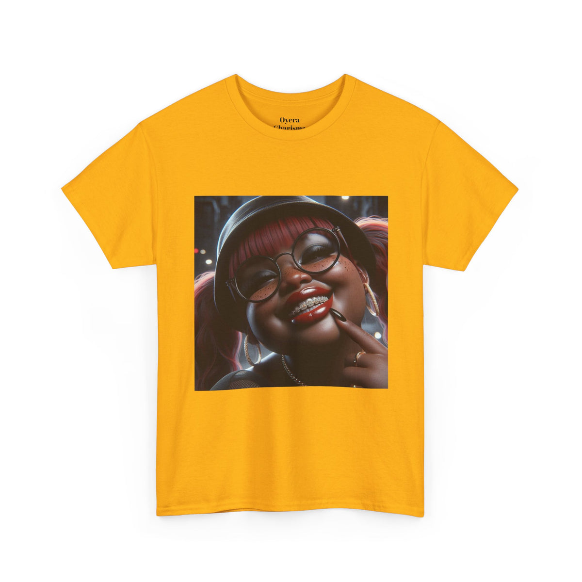 Graphic Tee — Smiling Afro Girl Portrait Shirt