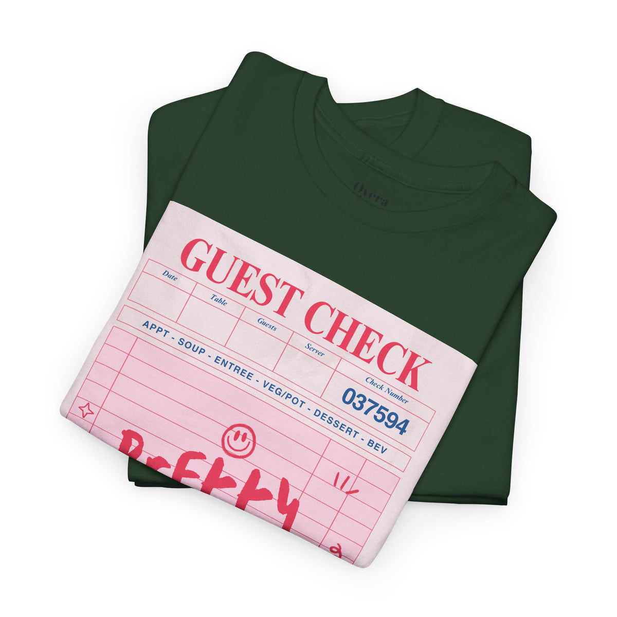 Pretty Curvy Girl Tee — Pink Guest Check Graphic Shirt