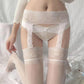 Garter Belt With Lace Stockings