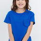 Royal Blue Ruffle Pocket Tee