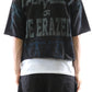 DUSTSPIRE S/N Jersey 3/4 Sleeve Crop Top Tee