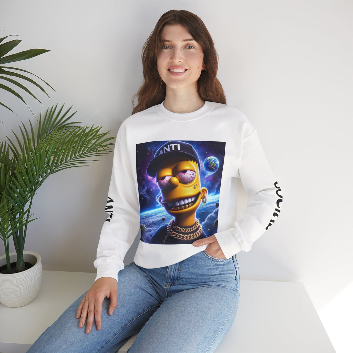 “Anti Social” Heavy Blend™ Crewneck Sweatshirt