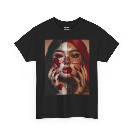 Surreal Split Face Art T-Shirt