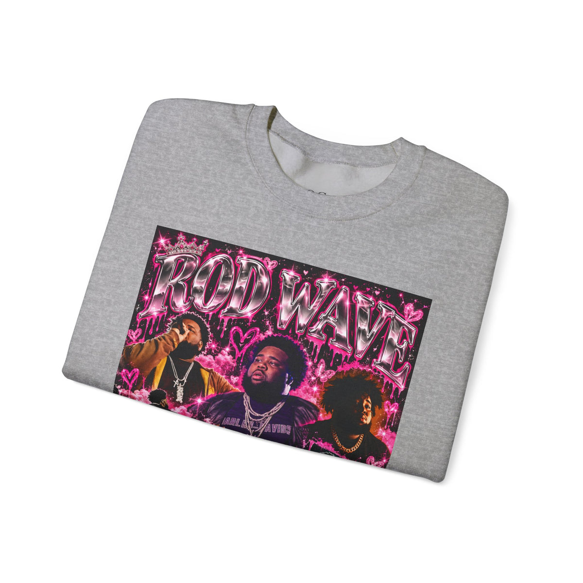 “Rod Wave” Pink Crewneck Sweatshirt