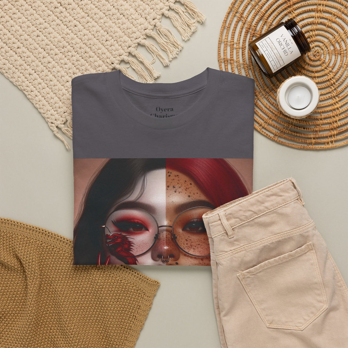 Surreal Split Face Art T-Shirt