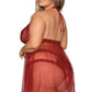 Mesh and Lace Halter Babydoll