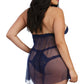 Mesh and Lace Halter Babydoll