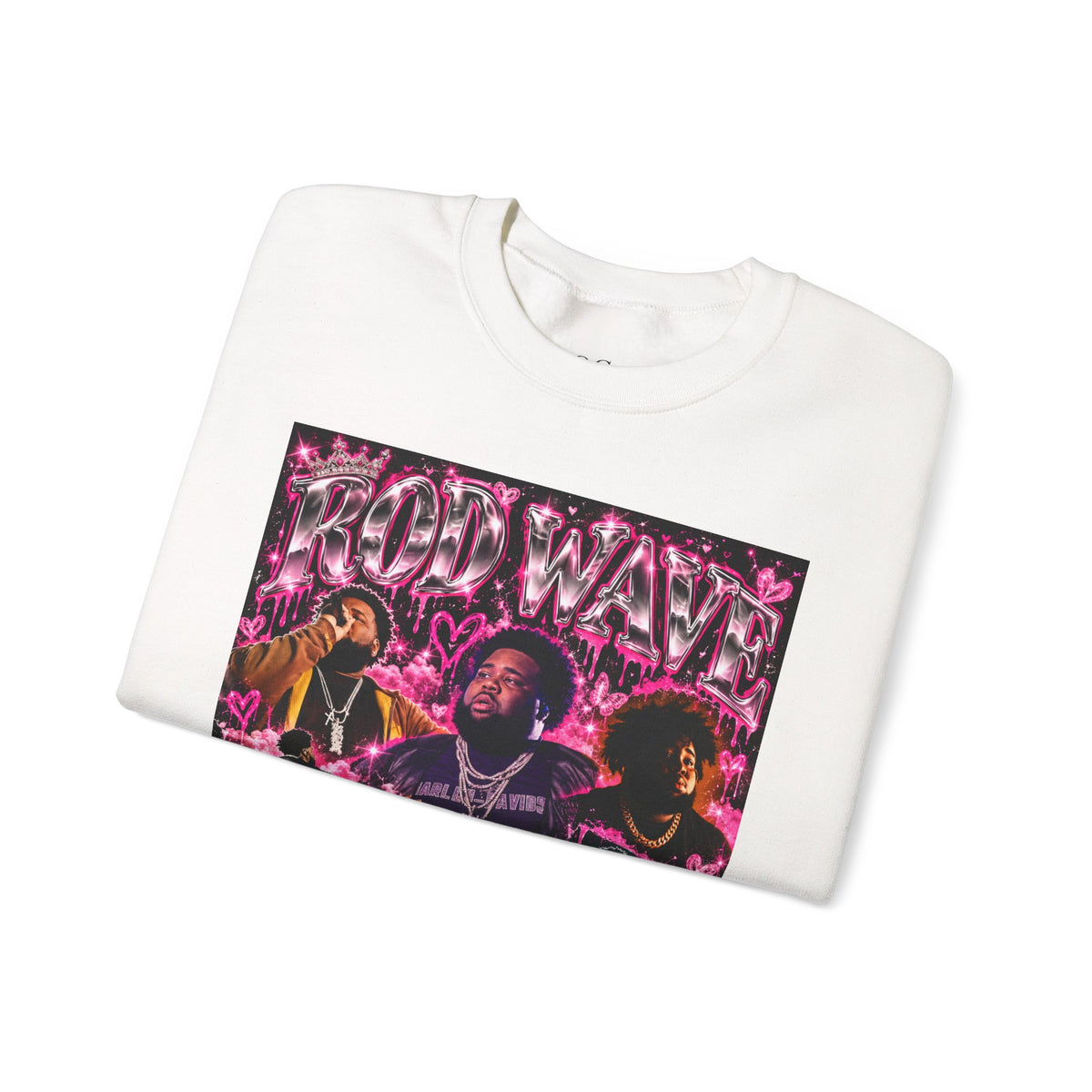 “Rod Wave” Pink Crewneck Sweatshirt