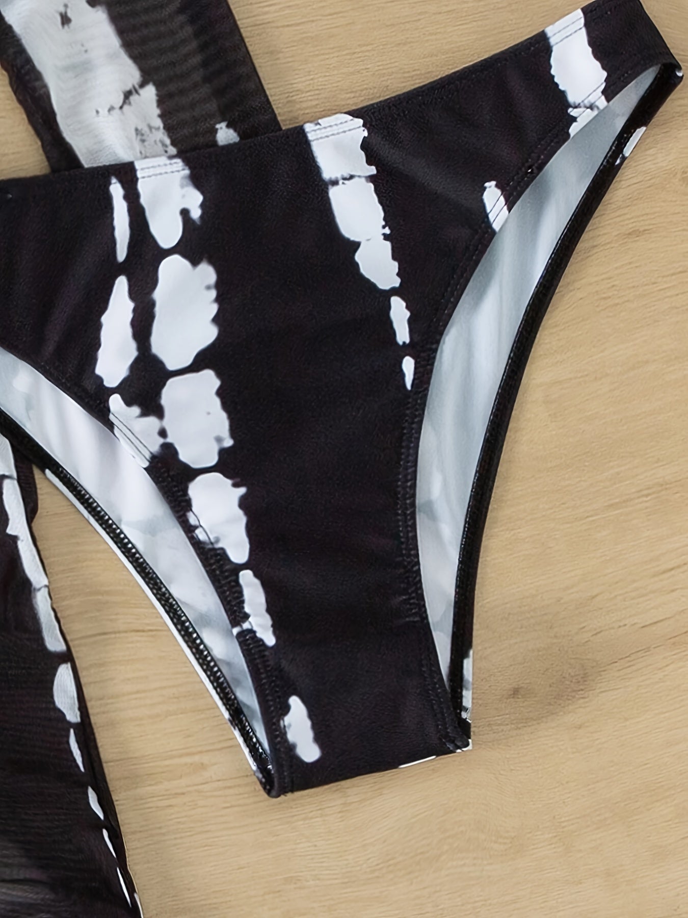 Horizon Haze 3-Piece Tie Dye Bandeau Bikini Set