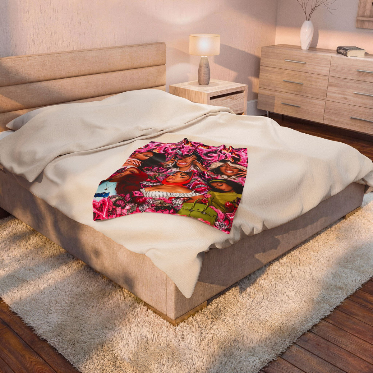 “Hot Girl Megan” Velveteen Plush Blanket