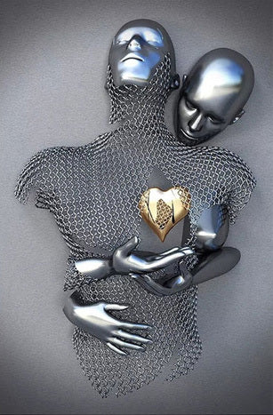 Metal Statue Art Canvas