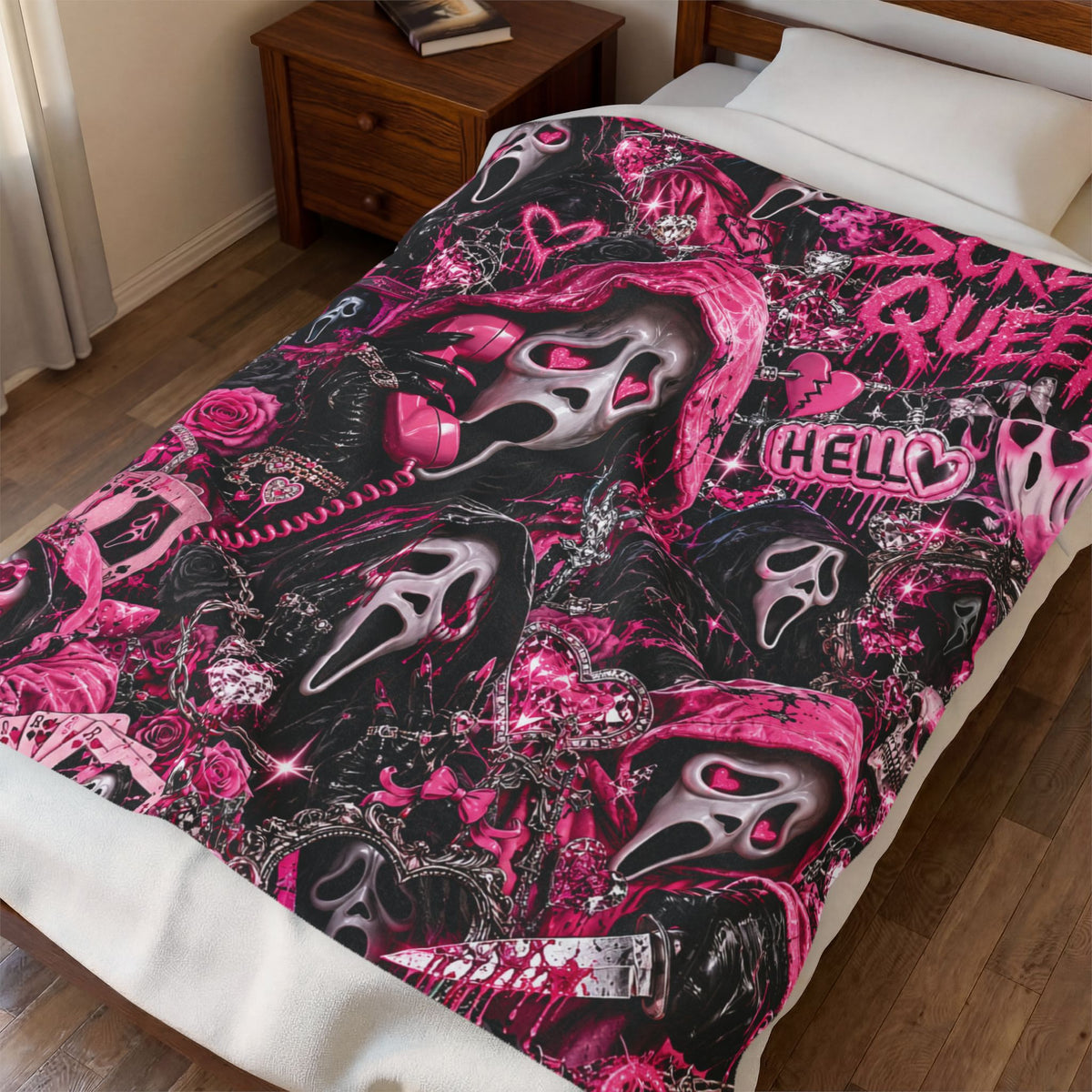 Scream Queen Velveteen Plush Blanket