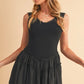 Frill Sleeveless Drop Waist Mini Dress