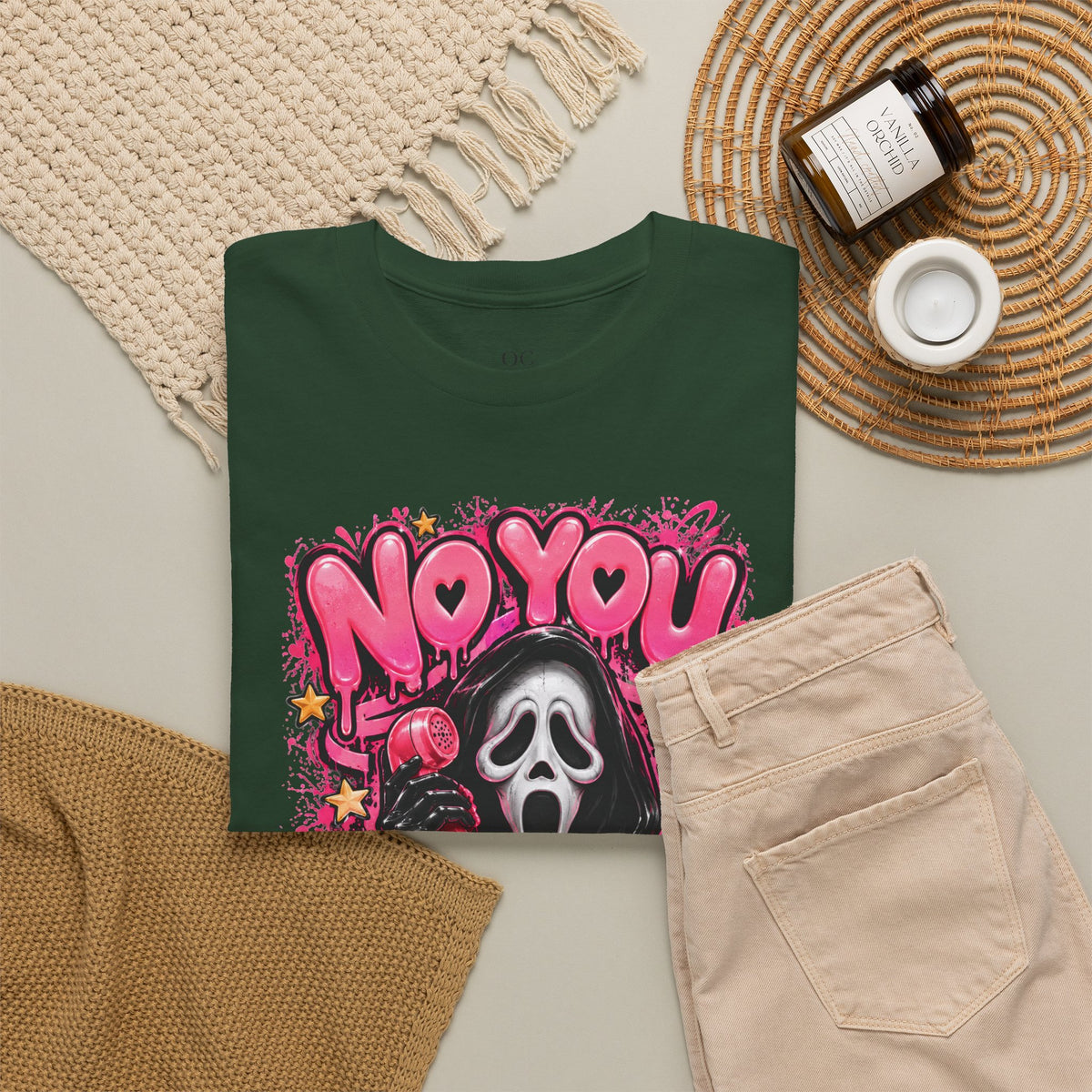“No You Hang Up” Ghost Face Graphic Tee