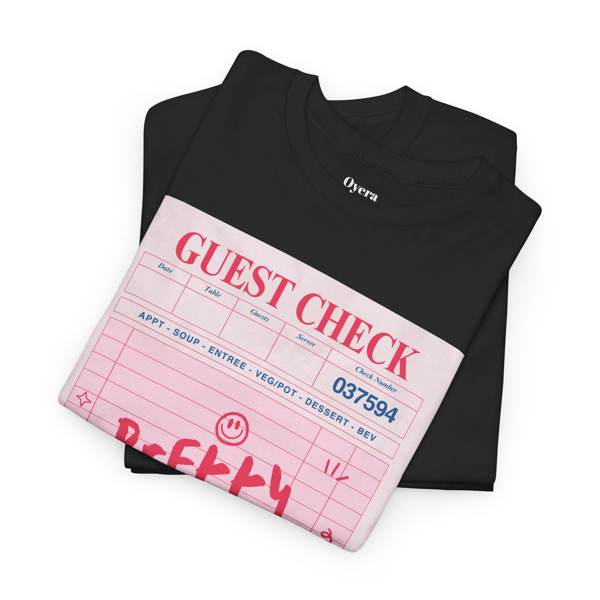 Pretty Curvy Girl Tee — Pink Guest Check Graphic Shirt