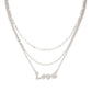 “Love” Crystal Layer Necklace Set