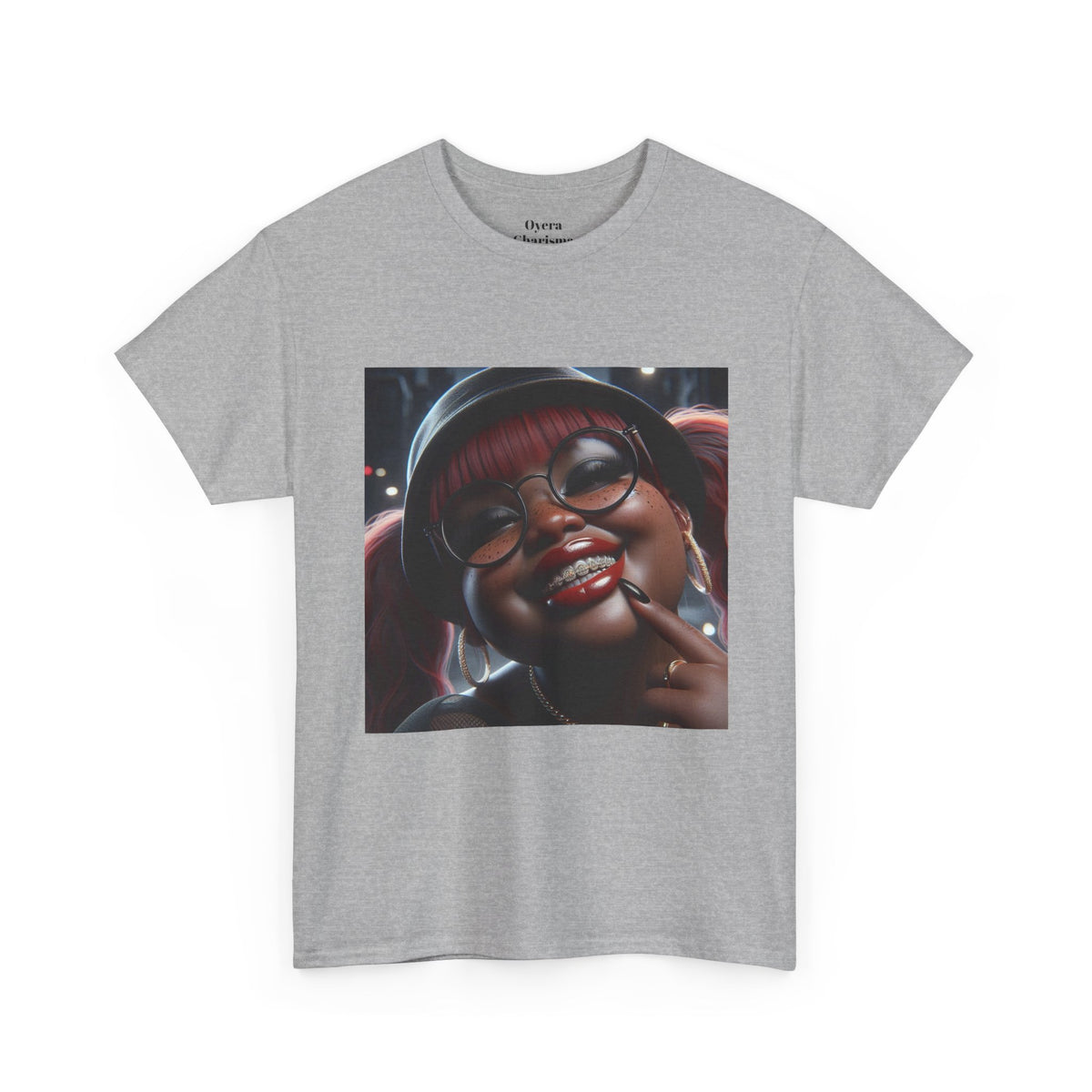 Graphic Tee — Smiling Afro Girl Portrait Shirt