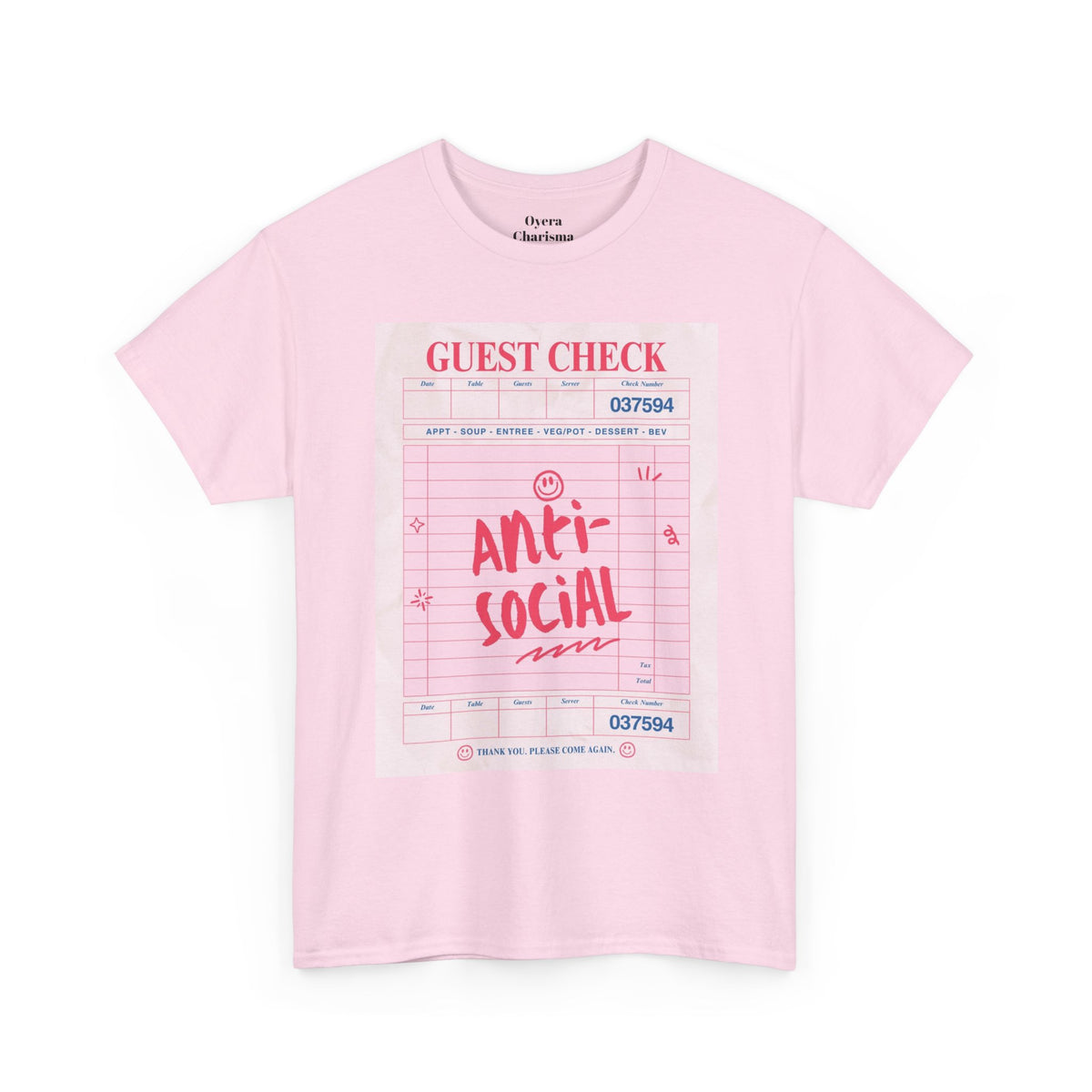 Anti-Social Guest Check T-Shirt