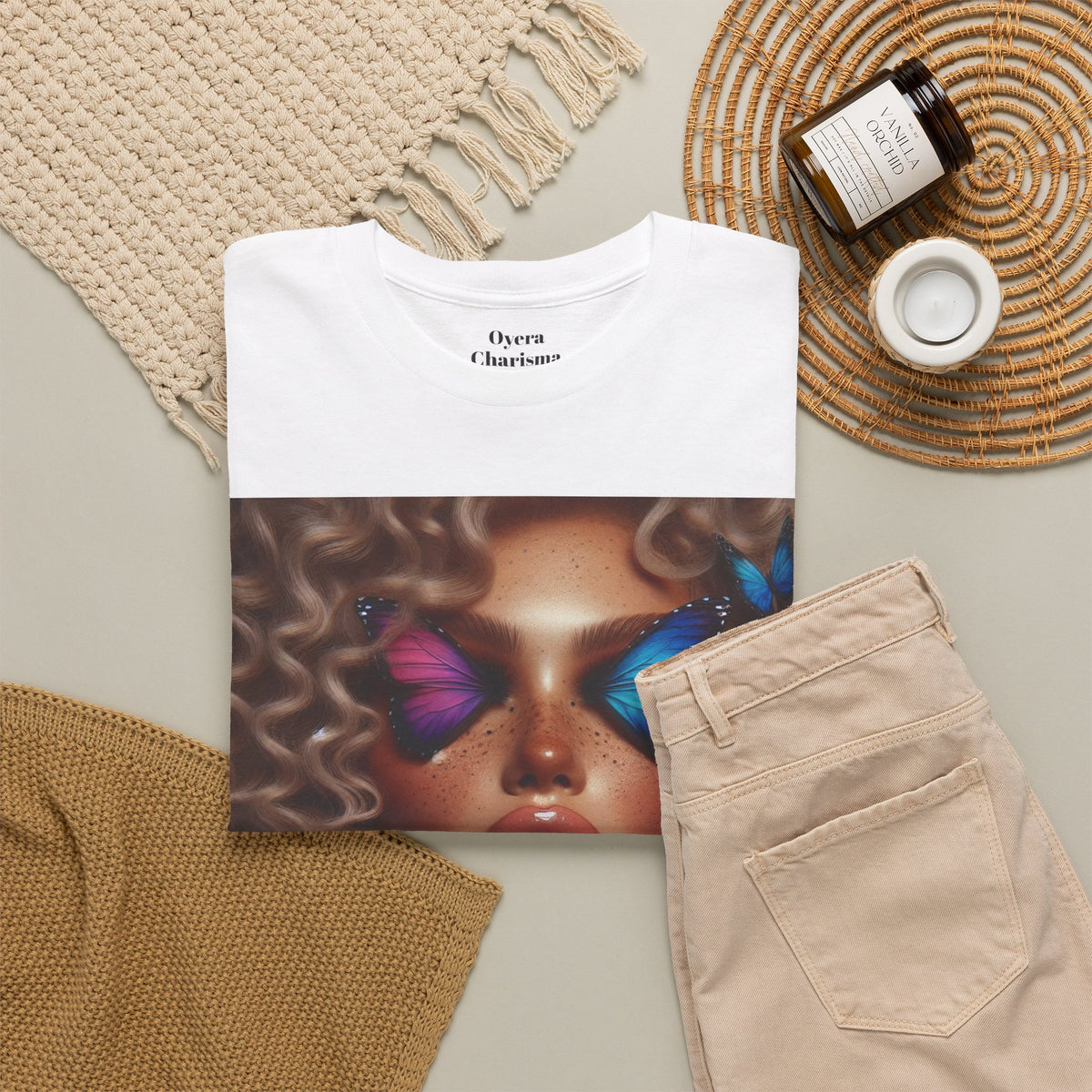 Butterfly Glam Portrait T-Shirt