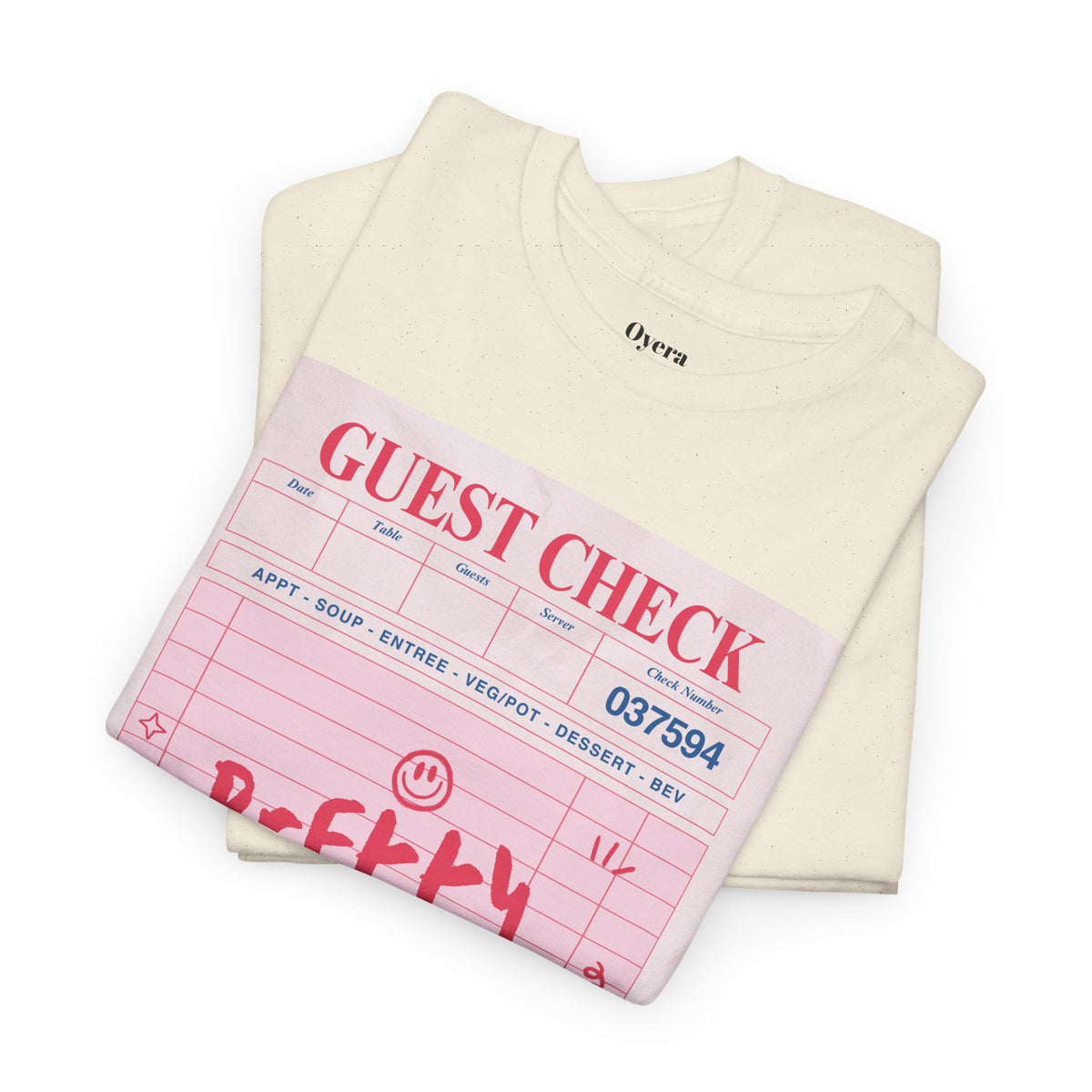 Pretty Curvy Girl Tee — Pink Guest Check Graphic Shirt