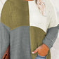 Color Block Round Neck Sweater