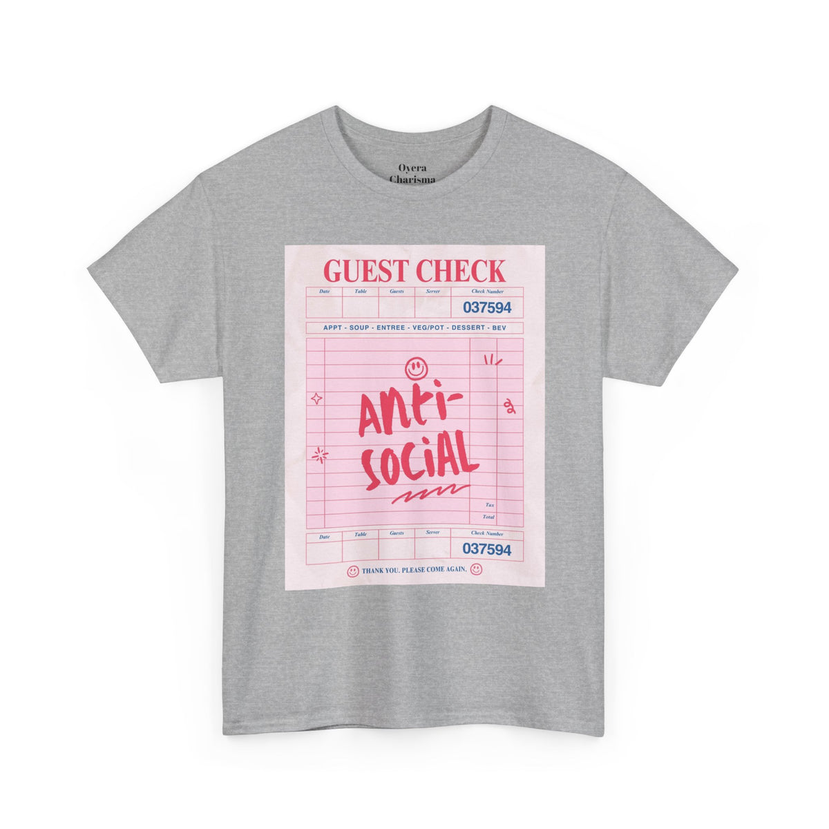 Anti-Social Guest Check T-Shirt