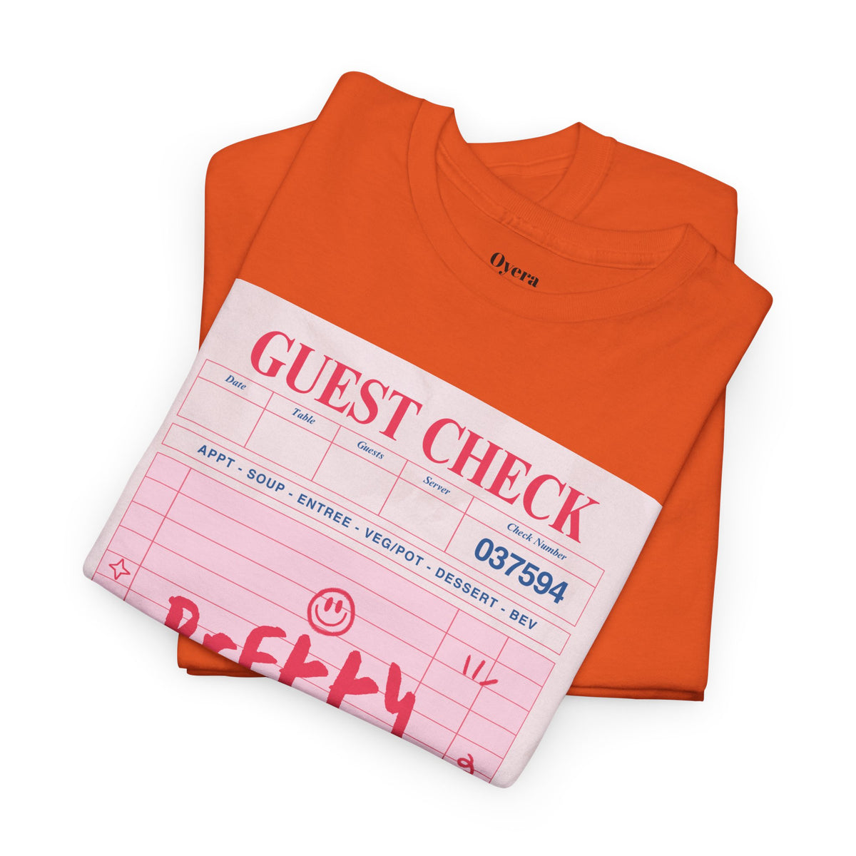 Pretty Curvy Girl Tee — Pink Guest Check Graphic Shirt
